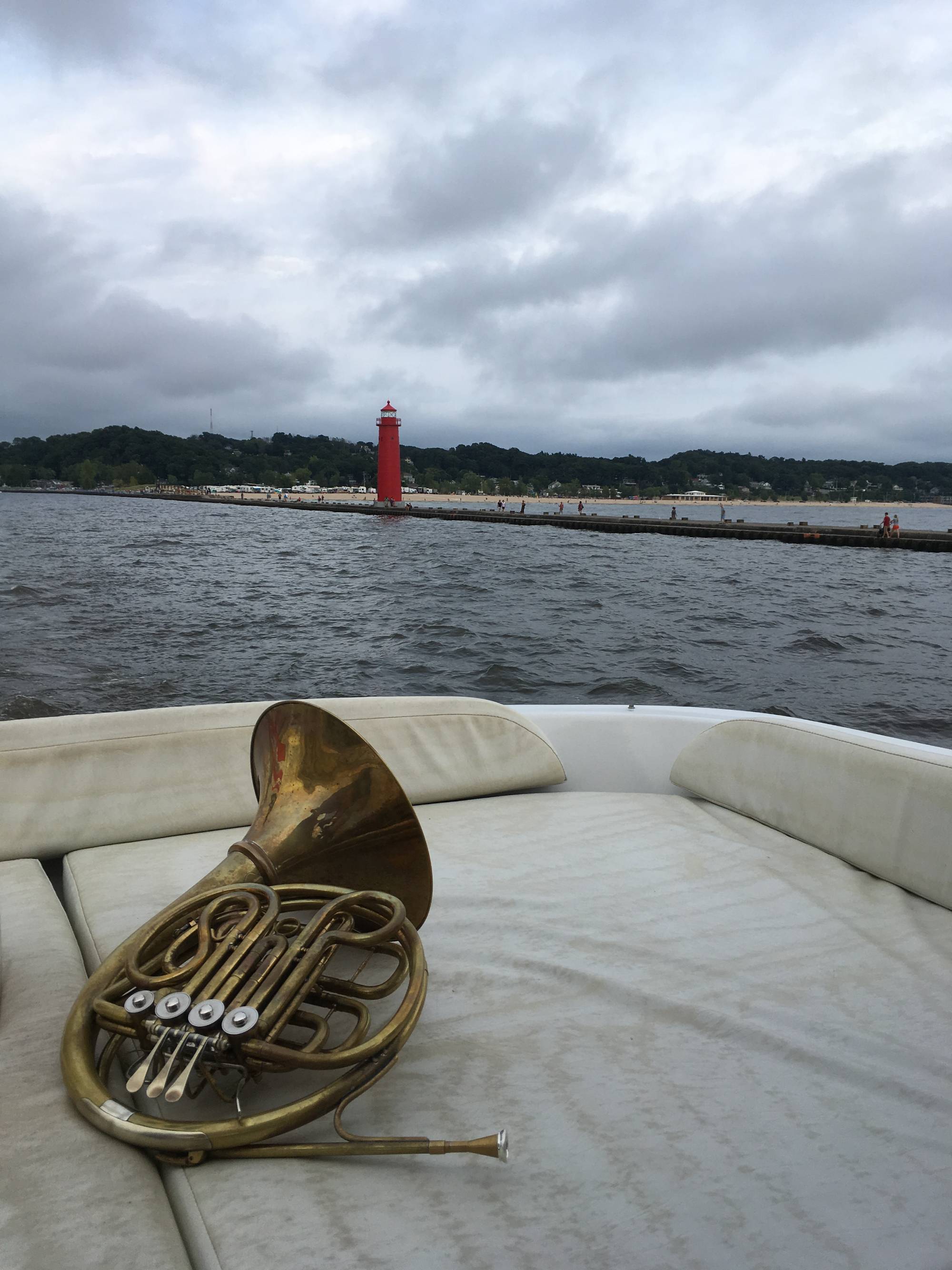 fench horn on boat